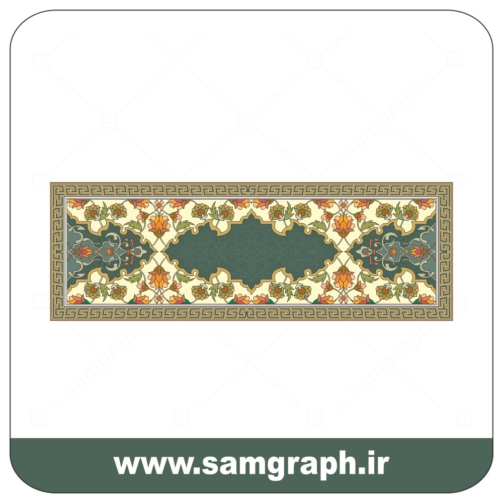 وکتور اسلیمی کادر و حاشیه 62 – Eslimi vector