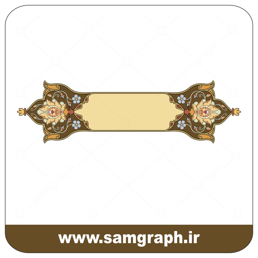 وکتور اسلیمی کادر و حاشیه 61 – Eslimi vector