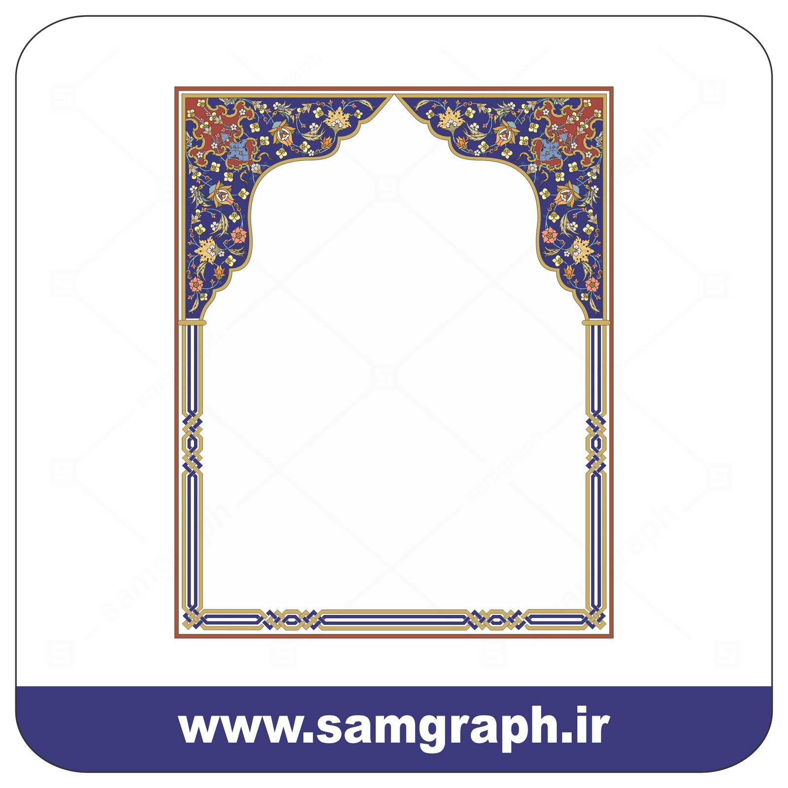وکتور اسلیمی کادر و حاشیه 57 – Eslimi vector