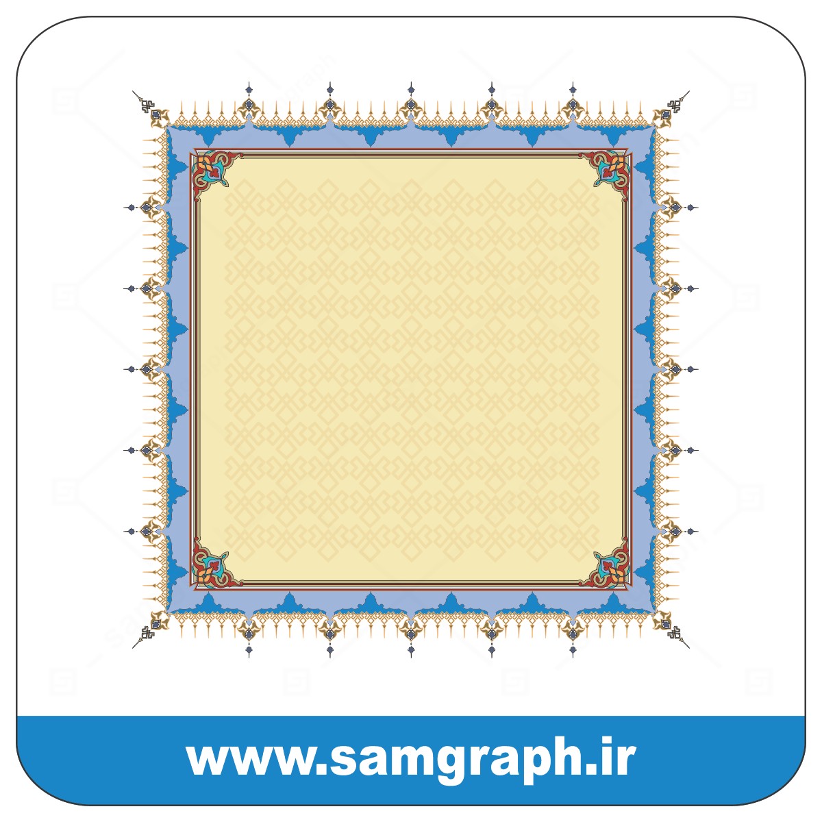 وکتور اسلیمی کادر و حاشیه56 – Eslimi vector