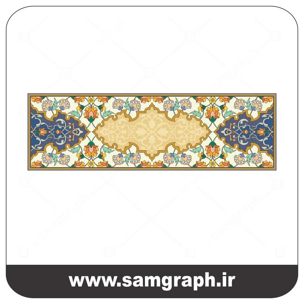 وکتور اسلیمی کادر و حاشیه 55 – Eslimi vector
