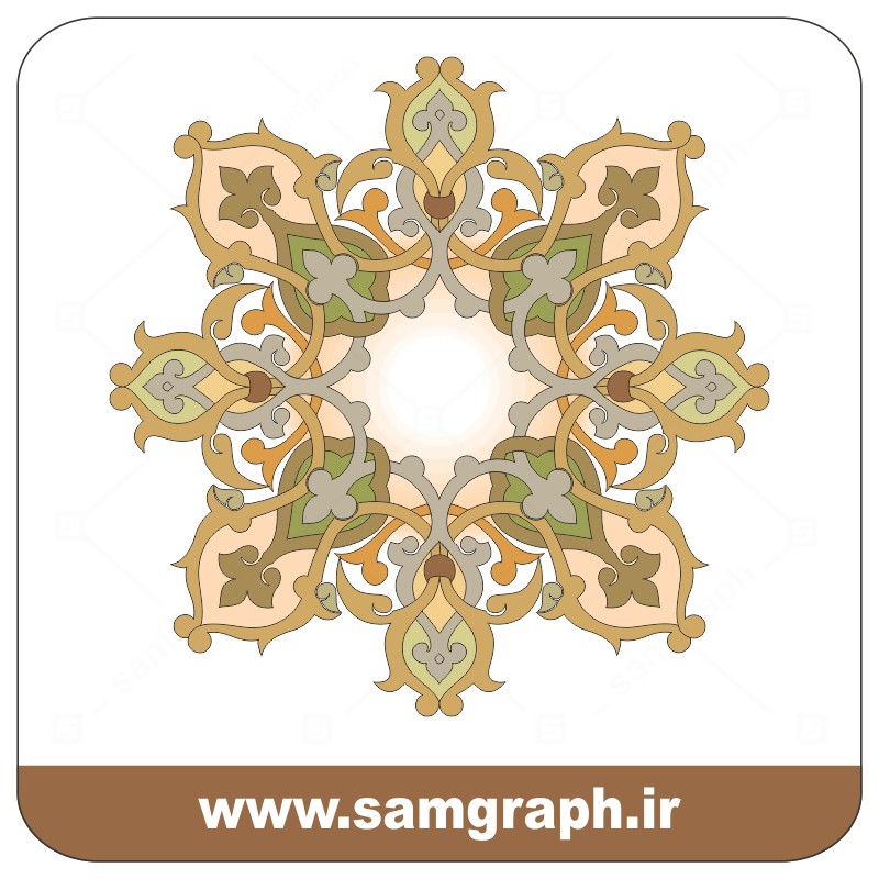 وکتور اسلیمی کادر و حاشیه 53 – Eslimi vector