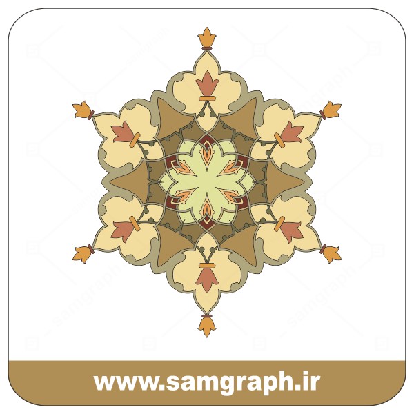 وکتور اسلیمی کادر و حاشیه 52 – Eslimi vector