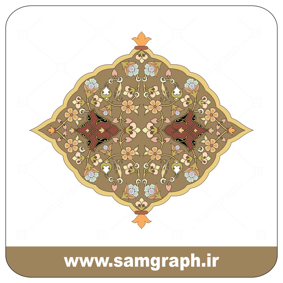 وکتور اسلیمی کادر و حاشیه 51 – Eslimi vector