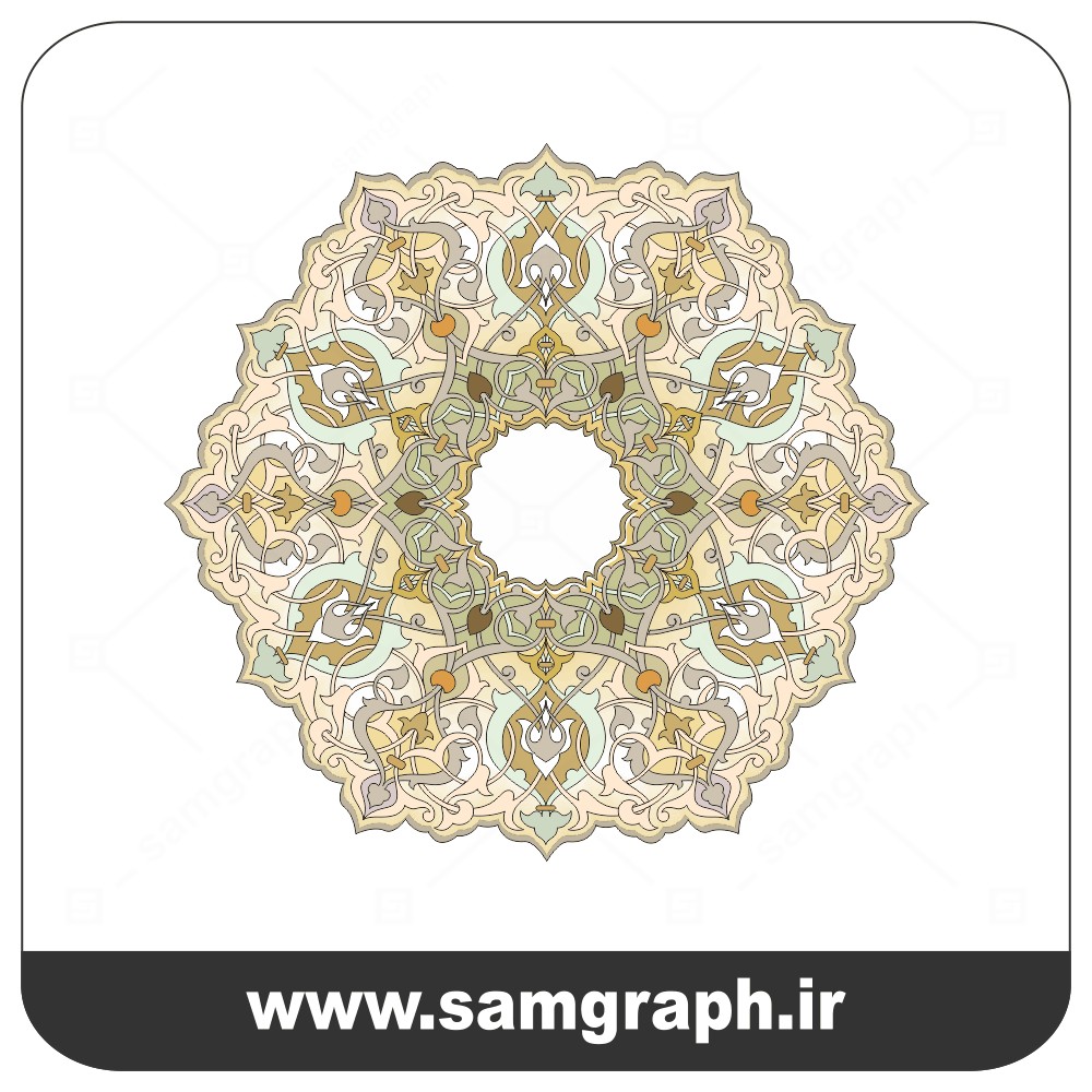 وکتور اسلیمی کادر و حاشیه 41 – Eslimi vector