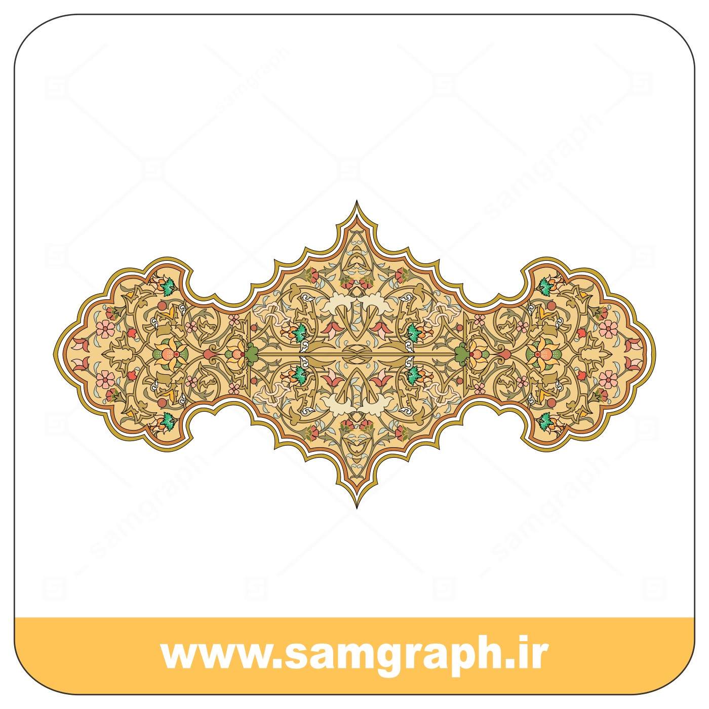 وکتور اسلیمی کادر و حاشیه 40 – Eslimi vector