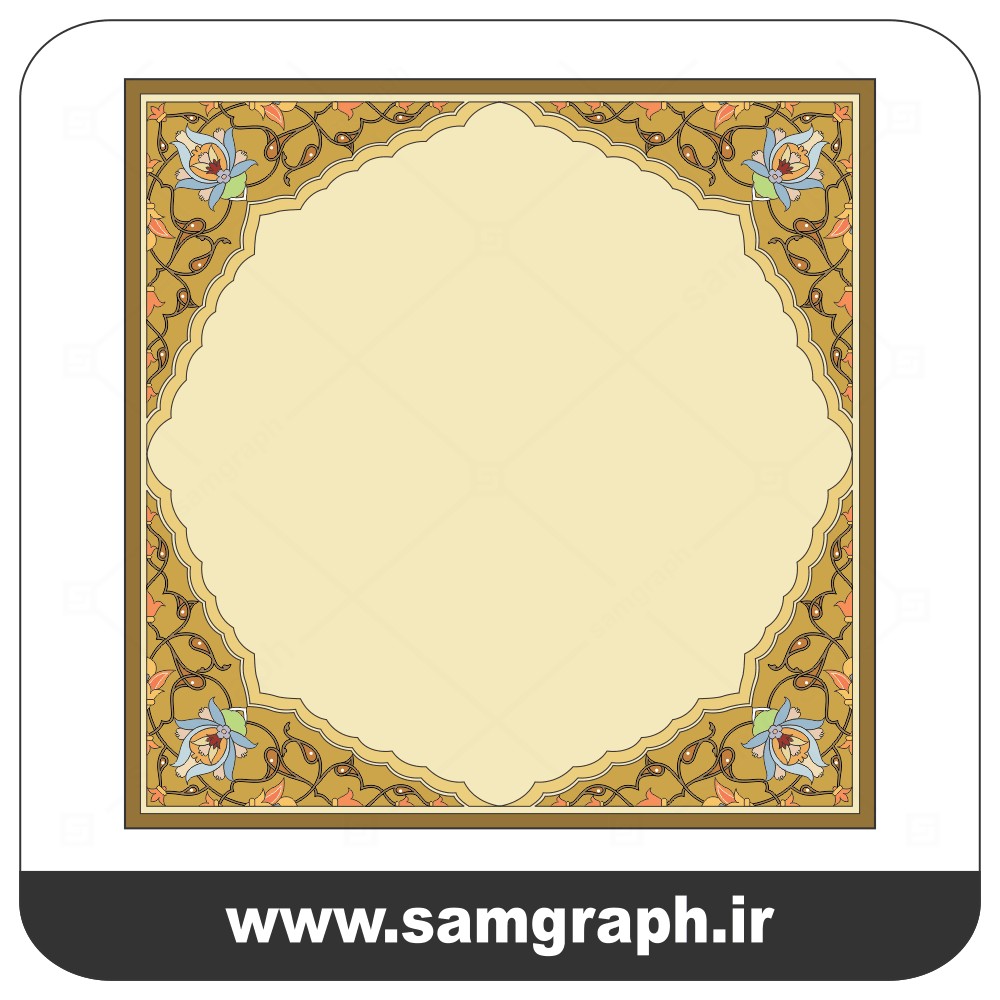 وکتور اسلیمی کادر و حاشیه39 – Eslimi vector