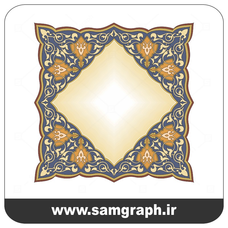وکتور اسلیمی کادر و حاشیه 38 – Eslimi vector