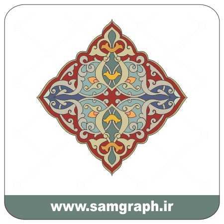 وکتور اسلیمی کادر و حاشیه 12- Eslimi vector