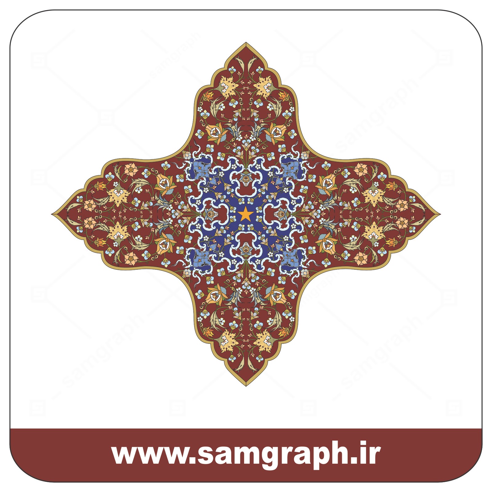 وکتور اسلیمی کادر و حاشیه 11- Eslimi vector