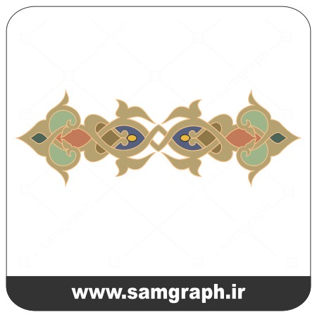 وکتور اسلیمی کادر و حاشیه 8- Eslimi vector