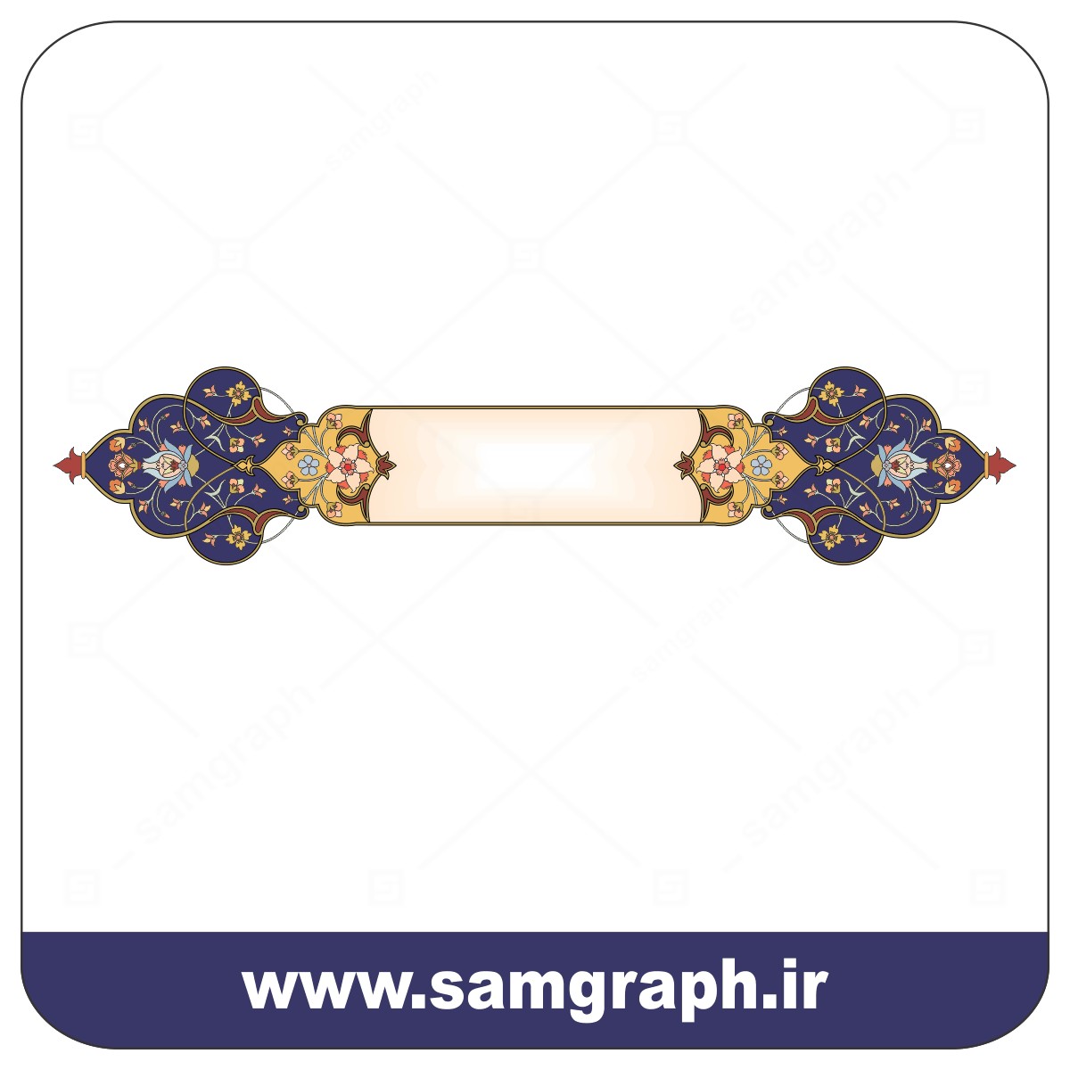 وکتور اسلیمی کادر و حاشیه 7- Eslimi vector