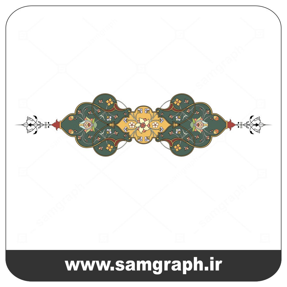وکتور اسلیمی کادر و حاشیه 5- Eslimi vector