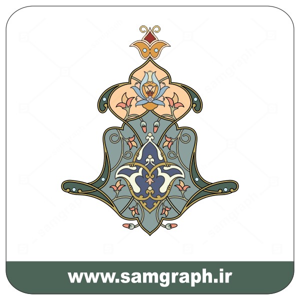 وکتور اسلیمی کادر و حاشیه 6- Eslimi vector