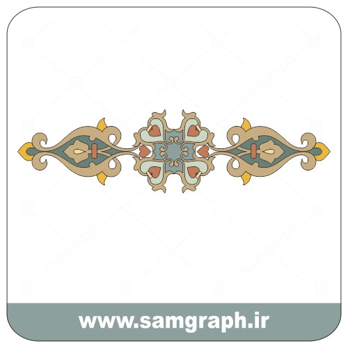 وکتور اسلیمی کادر و حاشیه 4- Eslimi vector