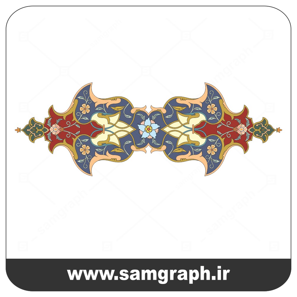 وکتور اسلیمی کادر و حاشیه 2- Eslimi vector