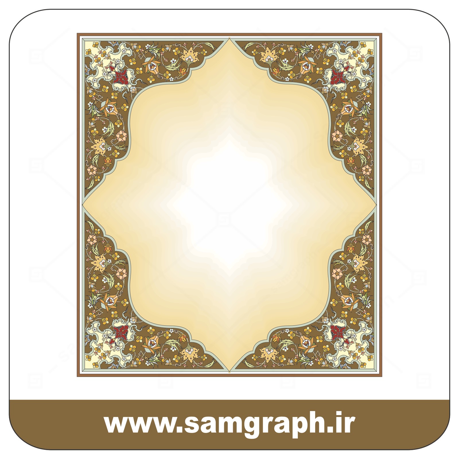 وکتور اسلیمی کادر و حاشیه – Eslimi vector