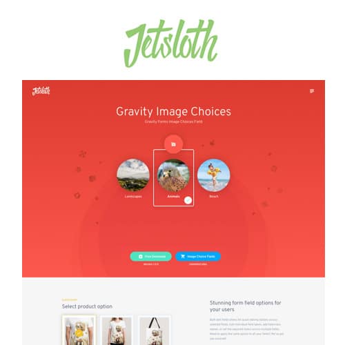 افزونه گزینه های تصویری گرویتی فرمز | Jetsloth – Gravity Forms Image Choices