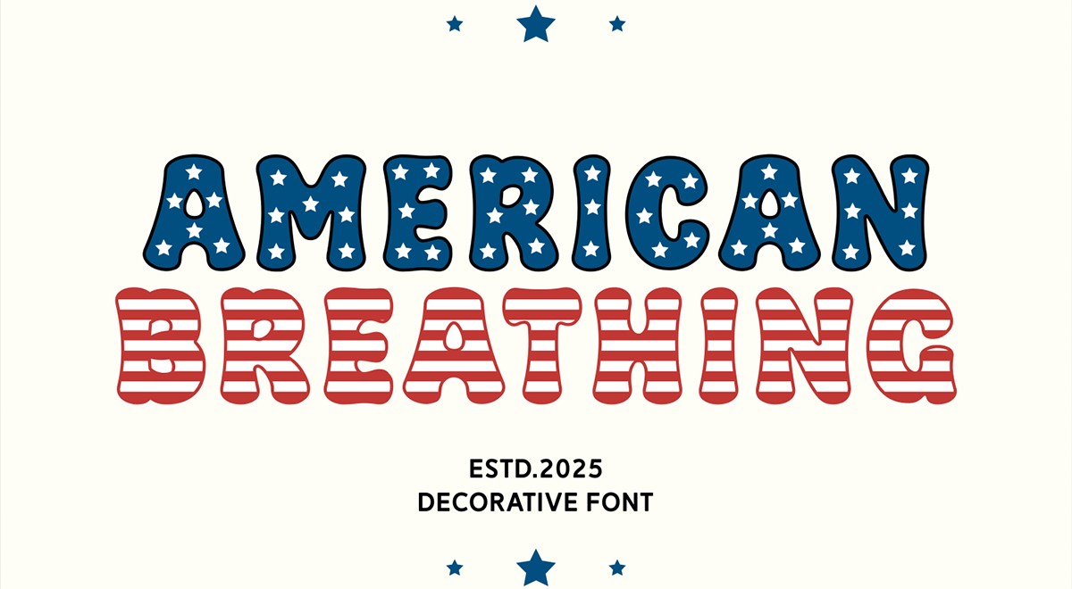 فونت American Breathing انگلیسی