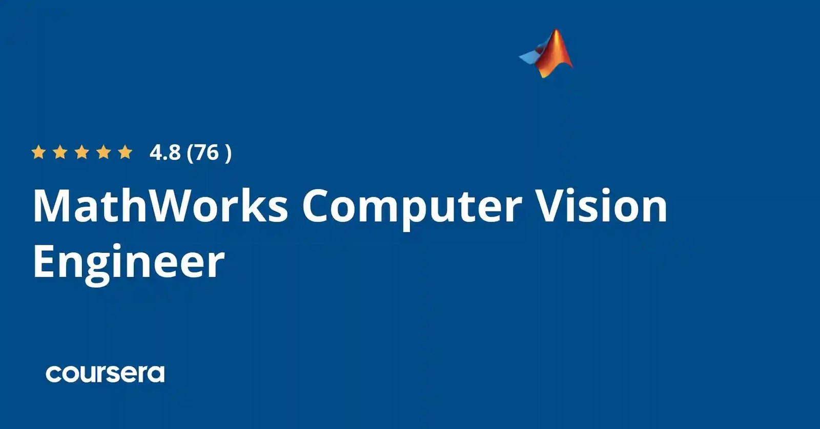 MathWorks Computer Vision Engineer Professional Certificate | دوره آموزش مهندس بینایی ماشین از Coursera
