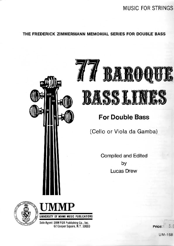 77Baroque Bass Lines For Double Bass