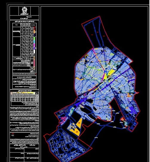 نقشه طرح تفصیلی شهر مقدس قم (DWG)