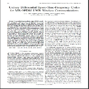 ترجمه ی مقاله ی Unitary Differential Space-Time-Frequency Codes for MB-OFDM UWB Wireless Communications