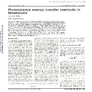 ترجمه مقاله با عنوان Fluorescence energy transfer methods in bioanalysis