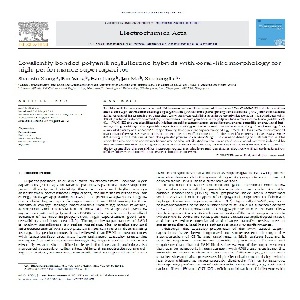ترجمه مقاله با عنوان Covalently bonded polyaniline/fullerene hybrids with coral-like morphology for high-performance supercapacitor