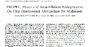 ترجمه مقاله PROPEL: Power and Area-Efficient Nanophotonic On-Chip Interconnect Architecture for Multicores