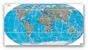 اطلس رنگی جهان – Physical Map of the World