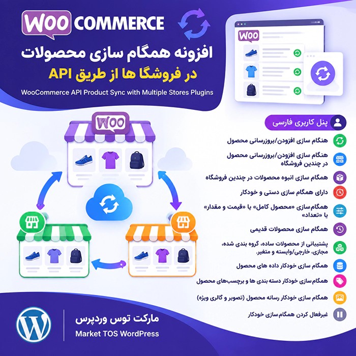 افزونه WooCommerce API Product Sync with Multiple Stores