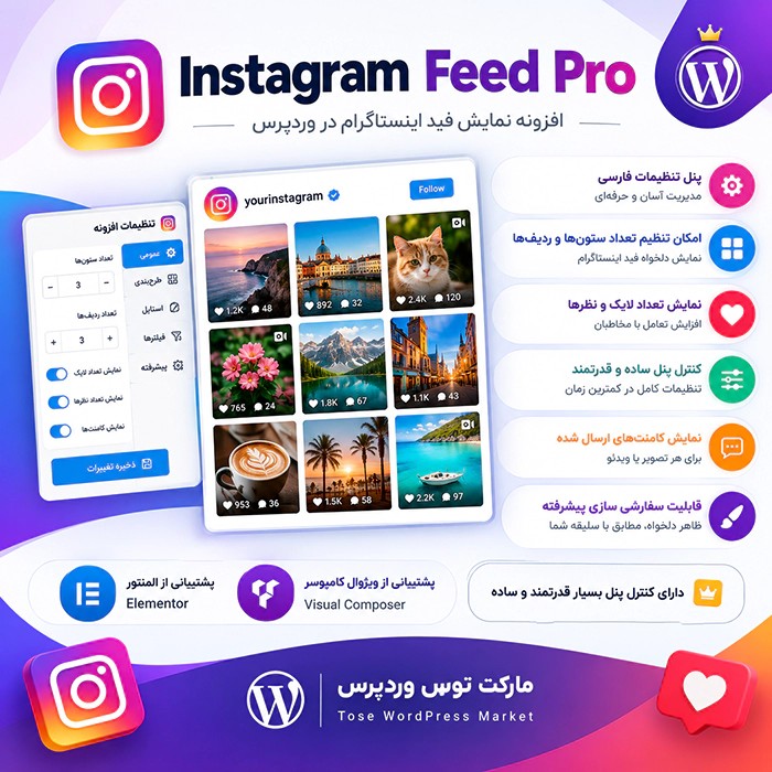 افزونه اینستاگرام فید | Instagram Feed Pro