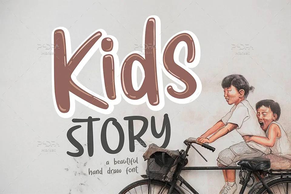 فونت کمیک، کارتونی و کودکانه KIDS STORY + وب فونت