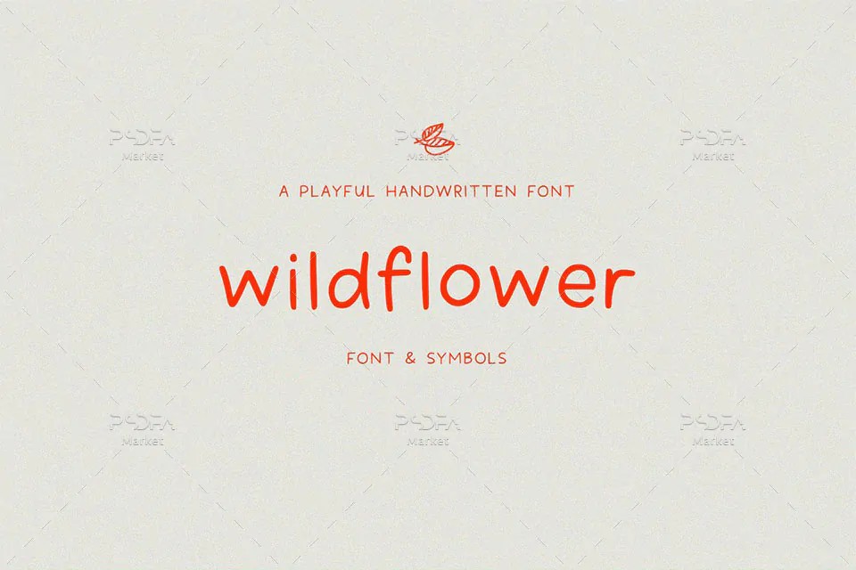 فونت دستنویس و تحریری انگلیسی Wildflower به همراه فونت سمبل