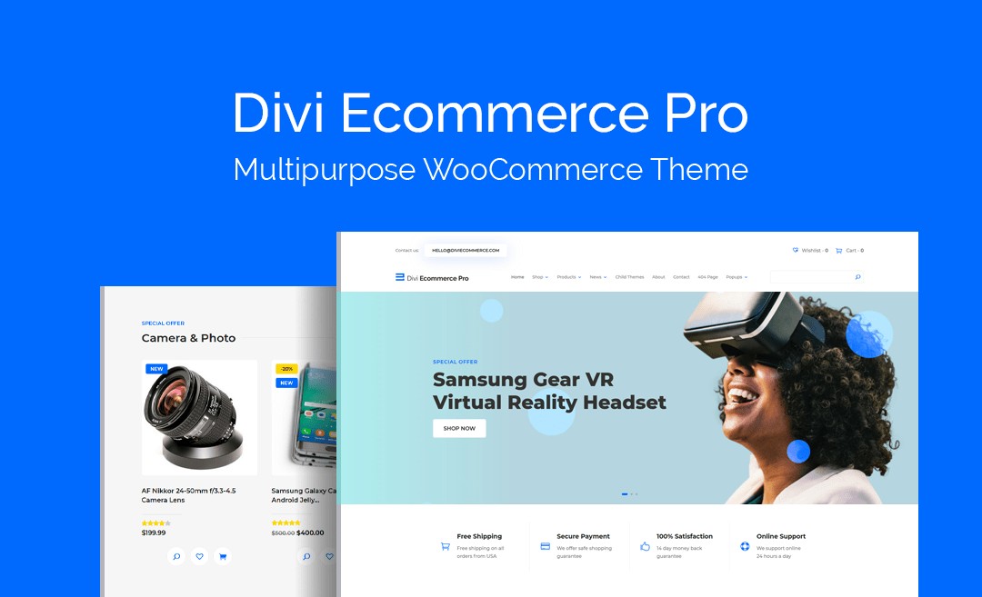 دانلود قالب Divi Ecommerce Pro