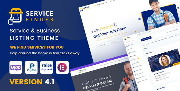 دانلود قالب Service Finder راست چین برای وردپرس