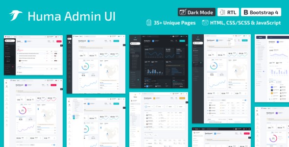 دانلود قالب Huma Admin Dashboard PRO