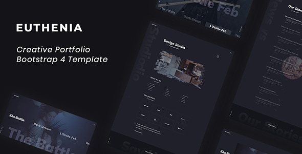 دانلود قالب Euthenia – Creative Portfolio Bootstrap 4 Template