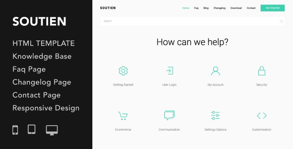 دانلود Soutien | Customer Support Helpdesk HTML Template