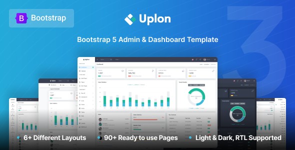 دانلود Uplon – Responsive Bootstrap 4 Web App Kit