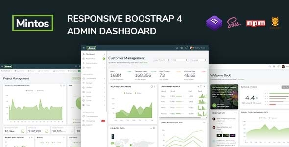 دانلود قالب Mintos – Responsive Bootstrap 4 Admin Dashboard Template