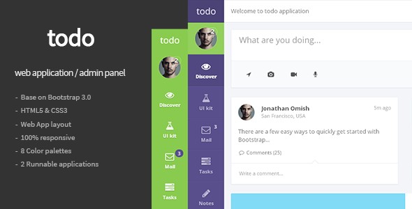 دانلود todo – Web Application and Admin Panel Template