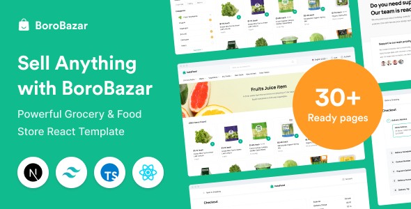 دانلود قالب React فروشگاهی BoroBazar