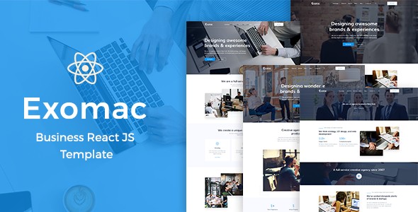 دانلود قالب React JS شرکتی Exomac
