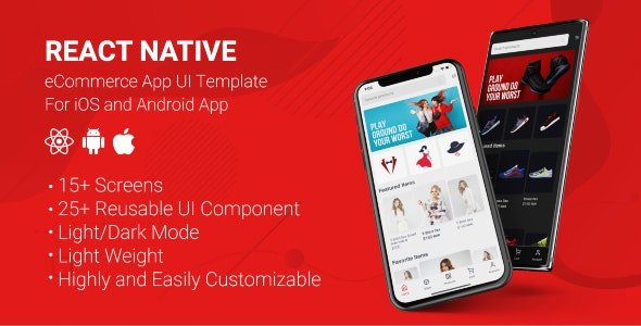 دانلود قالب اپلیکیشن React Native Store UI Template