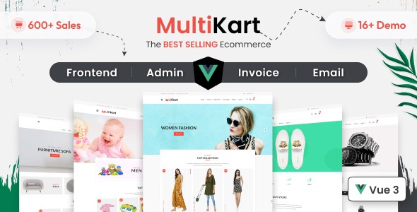 دانلود قالب Vuejs Nuxtjs فروشگاهی Multikart