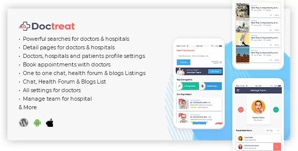دانلود اپلیکیشن React Native پزشکی Doctreat