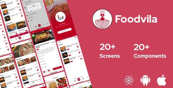 دانلود قالب react native اپلیکیشن Foodvila