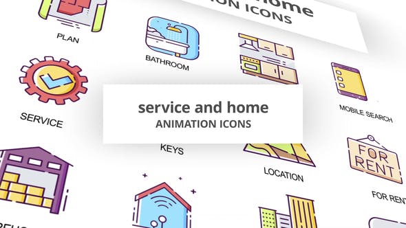 دانلود مجموعه آیکن متحرک Service &amp; Home